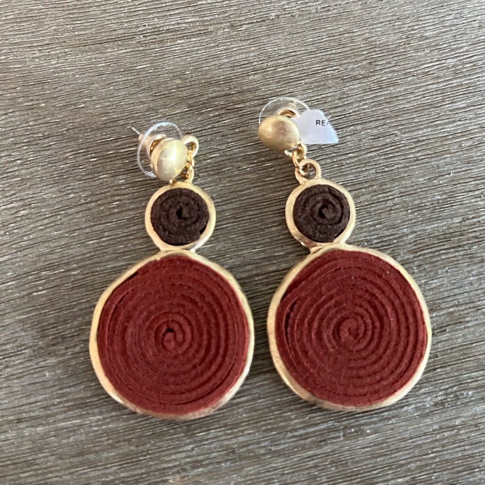 Genuine leather earrings